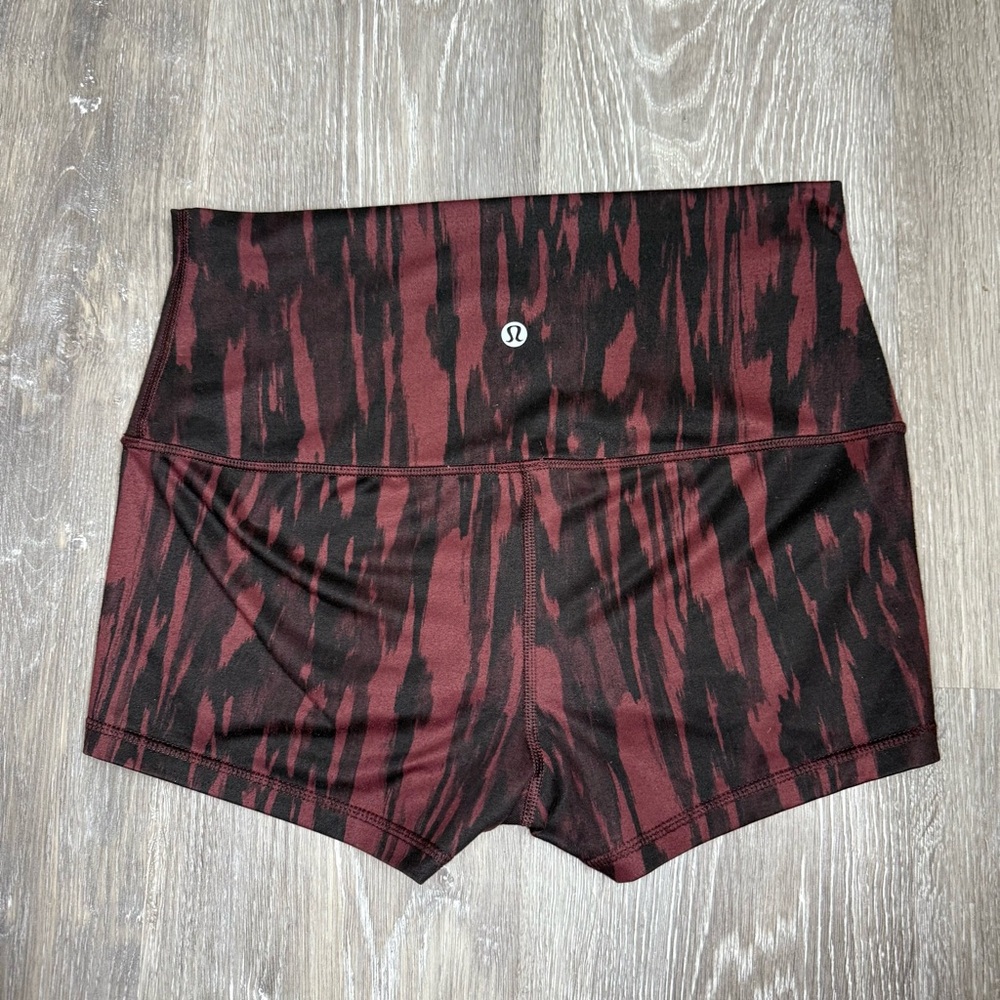Lululemon Athletica Black and Red Athletic Shorts